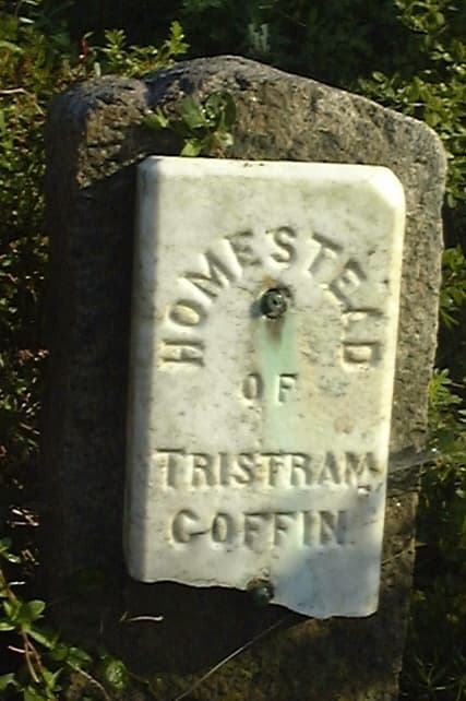 Tristram Coffin homestead marker, Nantucket