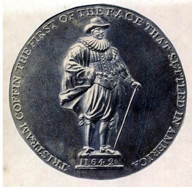 Tristram Coffin medallion portrait