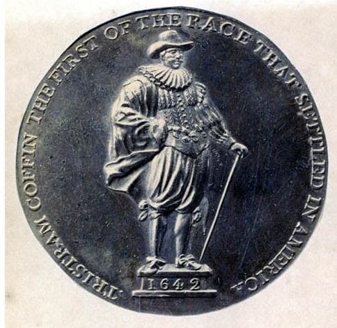 Tristram Coffin medallion portrait